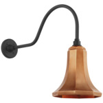 Academy Outdoor Flynn Savannah Shade Wall Light - Matte Black / Soft Copper