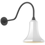 Academy Outdoor Flynn Savannah Shade Wall Light - Matte Black / White