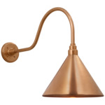 Academy Outdoor Flynn Savannah Conical Wall Light - Soft Copper