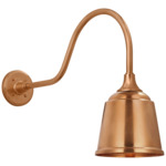 Academy Outdoor Flynn Small Rockhouse Shade Wall Light - Soft Copper