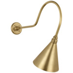 Academy Outdoor Angled Flynn Savannah Conical Wall Light - Hand-Rubbed Antique Brass