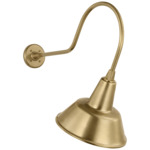 Academy Outdoor Angled Flynn Bowers Shade Wall Light - Hand-Rubbed Antique Brass