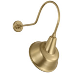 Academy Outdoor Angled Flynn Tilted Bowers Shade Wall Light - Hand-Rubbed Antique Brass