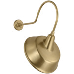 Academy Outdoor Angled Flynn Tilted Bowers Shade Wall Light - Hand-Rubbed Antique Brass