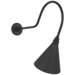 Academy Outdoor Angled Flynn Savannah Conical Wall Light - Matte Black