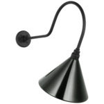 Academy Outdoor Angled Flynn Savannah Conical Wall Light - Matte Black / Green