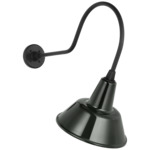 Academy Outdoor Angled Flynn Bowers Shade Wall Light - Matte Black / Green