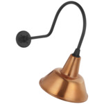 Academy Outdoor Angled Flynn Bowers Shade Wall Light - Matte Black / Soft Copper