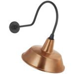 Academy Outdoor Angled Flynn Bowers Shade Wall Light - Matte Black / Soft Copper