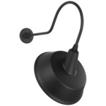 Academy Outdoor Angled Flynn Tilted Bowers Shade Wall Light - Matte Black