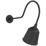 Academy Outdoor Angled Flynn Sm Rockhouse Shade Wall Light - Matte Black