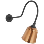 Academy Outdoor Angled Flynn Sm Rockhouse Shade Wall Light - Matte Black / Soft Copper