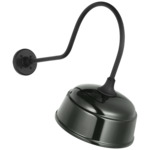Academy Outdoor Angled Flynn Rockhouse Shade Wall Light - Matte Black / Green