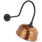 Academy Outdoor Angled Flynn Rockhouse Shade Wall Light - Matte Black / Soft Copper