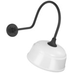Academy Outdoor Angled Flynn Rockhouse Shade Wall Light - Matte Black / White