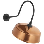 Academy Outdoor Angled Flynn Rockhouse Shade Wall Light - Matte Black / Soft Copper