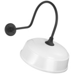Academy Outdoor Angled Flynn Rockhouse Shade Wall Light - Matte Black / White