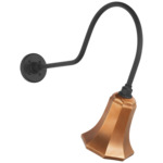 Academy Outdoor Angled Flynn Savannah Shade Wall Light - Matte Black / Soft Copper