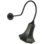 Academy Outdoor Angled Flynn Savannah Shade Wall Light - Matte Black / Green