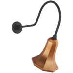 Academy Outdoor Angled Flynn Savannah Shade Wall Light - Matte Black / Soft Copper