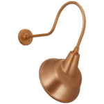 Academy Outdoor Angled Flynn Tilted Bowers Shade Wall Light - Soft Copper