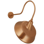 Academy Outdoor Angled Flynn Tilted Bowers Shade Wall Light - Soft Copper