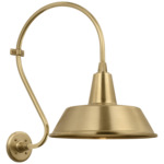 Academy Outdoor Larrabee Bowers Shade Wall Light - Hand-Rubbed Antique Brass