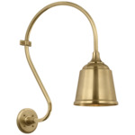 Academy Outdoor Larrabee Small Rockhouse Shade Wall Light - Hand-Rubbed Antique Brass