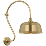 Academy Outdoor Larrabee Rockhouse Shade Wall Light - Hand-Rubbed Antique Brass