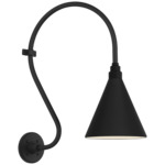 Academy Outdoor Larrabee Savannah Conical Wall Light - Matte Black