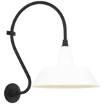 Academy Outdoor Larrabee Bowers Shade Wall Light - Matte Black / White