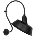 Academy Outdoor Larrabee Tilted Bowers Shade Wall Light - Matte Black