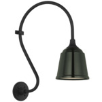 Academy Outdoor Larrabee Small Rockhouse Shade Wall Light - Matte Black / Green