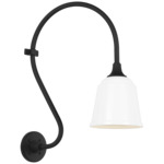 Academy Outdoor Larrabee Small Rockhouse Shade Wall Light - Matte Black / White
