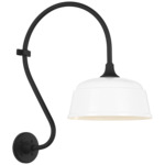 Academy Outdoor Larrabee Rockhouse Shade Wall Light - Matte Black / White