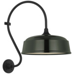 Academy Outdoor Larrabee Rockhouse Shade Wall Light - Matte Black / Green