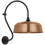 Academy Outdoor Larrabee Rockhouse Shade Wall Light - Matte Black / Soft Copper