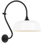 Academy Outdoor Larrabee Rockhouse Shade Wall Light - Matte Black / White
