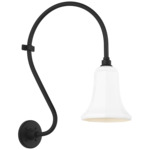 Academy Outdoor Larrabee Savannah Shade Wall Light - Matte Black / White