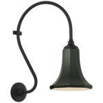 Academy Outdoor Larrabee Savannah Shade Wall Light - Matte Black / Green