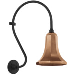Academy Outdoor Larrabee Savannah Shade Wall Light - Matte Black / Soft Copper