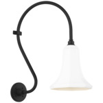 Academy Outdoor Larrabee Savannah Shade Wall Light - Matte Black / White