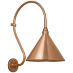 Academy Outdoor Larrabee Savannah Conical Wall Light - Soft Copper