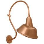 Academy Outdoor Larrabee Tilted Bowers Shade Wall Light - Soft Copper