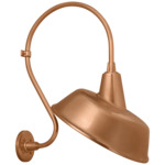 Academy Outdoor Larrabee Tilted Bowers Shade Wall Light - Soft Copper