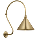 Academy Outdoor Larrabee 27in Savannah Conical Wall Light - Hand-Rubbed Antique Brass