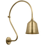 Academy Outdoor Larrabee Small Rockhouse Shade Wall Light - Hand-Rubbed Antique Brass