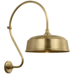 Academy Outdoor Larrabee 27in Rockhouse Shade Wall Light - Hand-Rubbed Antique Brass