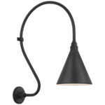 Academy Outdoor Larrabee 27in Savannah Conical Wall Light - Matte Black