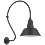 Academy Outdoor Larrabee 27in Bowers Shade Wall Light - Matte Black